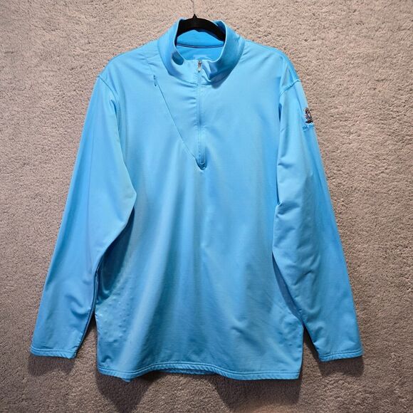 Slazenger Golf 1/4 Zip Pullover Jacket XL‎ Blue Beaver Meadows 50th Anniversary - Picture 1 of 10
